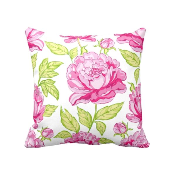 20X20 inches Set of 4 Cushion Covers Glamorous Floral Floral Flowers Printed Sofa Throw Pillows Multicolor