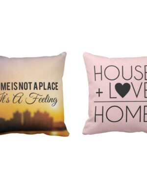 16 x 16 inches Love and Good Vibes Home Printed Cushion Covers Set of 2 Sofa