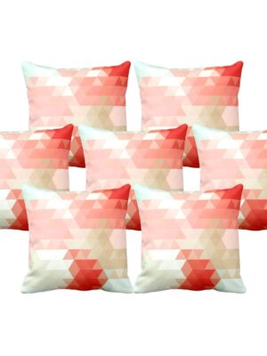 24X24 inches Set of 7 Cushion Covers Grandly Abstract Printed Sofa Throw Pillows Multicolor