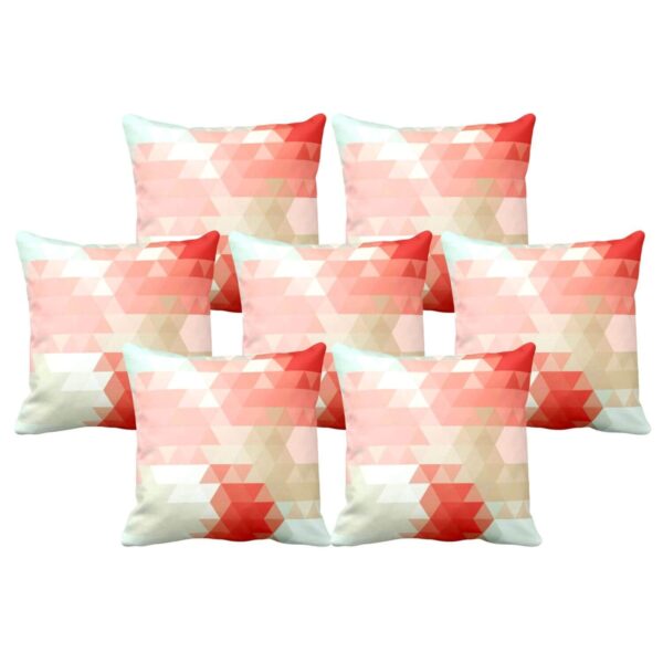 24X24 inches Set of 7 Cushion Covers Grandly Abstract Printed Sofa Throw Pillows Multicolor