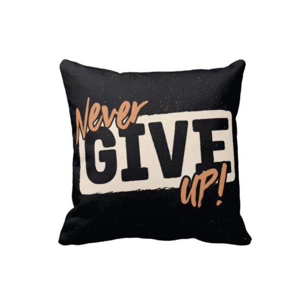 16X16 inches Set of 7 Cushion Covers Never Give Up Motivational Quotes Printed Sofa Throw Pillows Multicolor