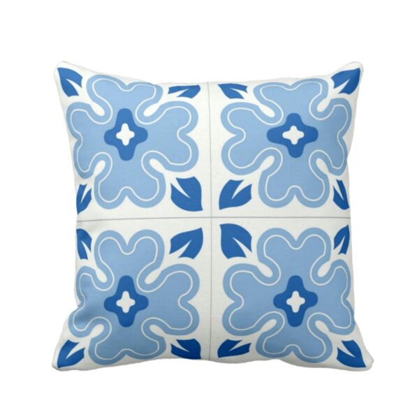 16X16 inches Set of 3 Cushion Covers Abstract Attractively Indigo Tie Printed Sofa Throw Pillows Multicolor