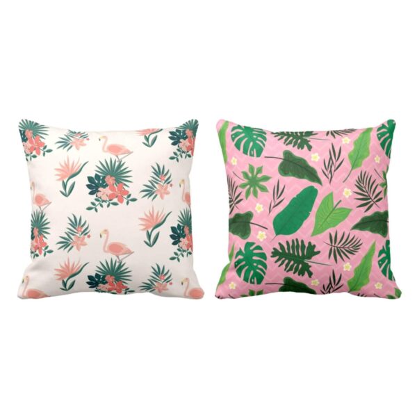 Tantalizing Taking Floral Cushion Covers 16x16 Inches | Pack of 2 Throw Pillow Covers | Floral Cushion Covers for Sofa, Couch, Chair & Ho