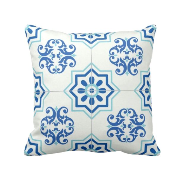 16 x 16 inch Indigo dye tie Printed Cushion Covers Set of 2 for Home Sofa