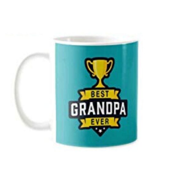 Birthday Gifts for Father for Grandfather Best Grandpa Ever Gift Combo Hamper Set of 4 - Mug, Coaster, Cushion Cover, Keychain