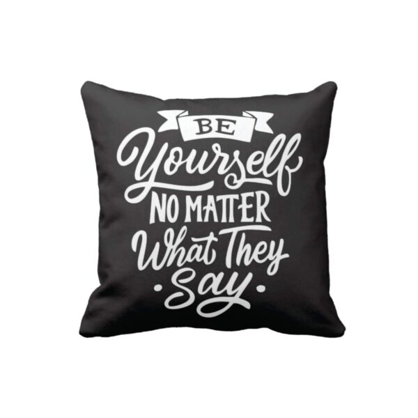 24X24 inches Cushion Cover Motivational Quotes Printed Sofa Throw Pillows Yellow