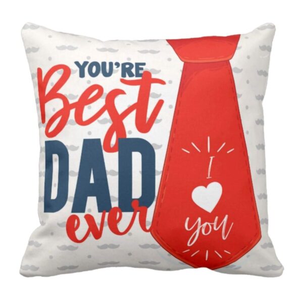 12 x 12 inches I Have Awesome Dad Printed Velvet Cushion (with Filler) Throw Pillow
