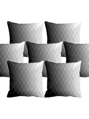 24X24 inches Set of 7 Cushion Covers Pleasingly Abstract Printed Sofa Throw Pillows Multicolor