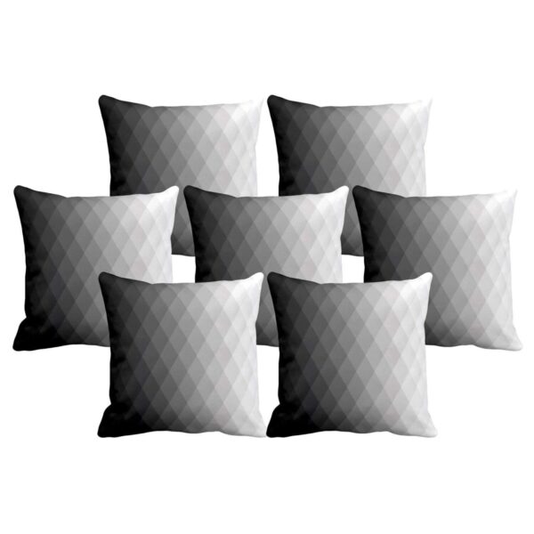 24X24 inches Set of 7 Cushion Covers Pleasingly Abstract Printed Sofa Throw Pillows Multicolor