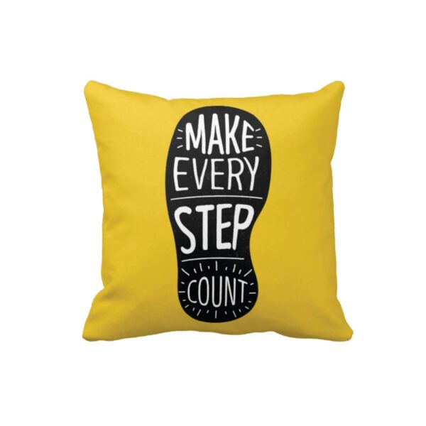 16X16 inches Set of 4 Cushion Covers Make Every Step Take a Risk Motivational Quotes Printed Sofa Throw Pillows Multicolor