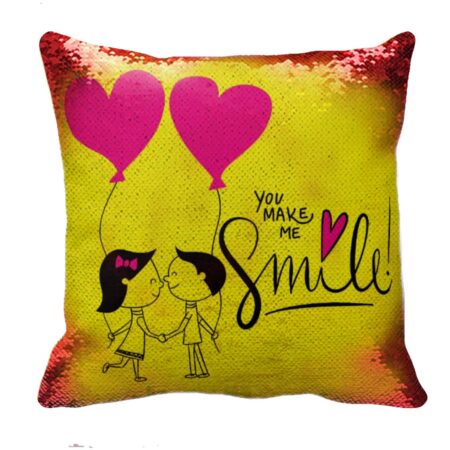 Yaya Cafe Sequin Multicolour Cushion with Filler