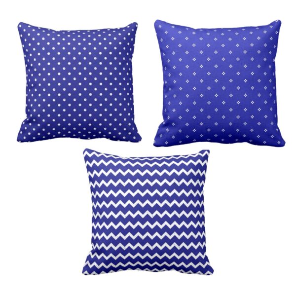 TheYaYaCafe 16 x 16 inch Incredible Pleasing Indigo Printed Cushion Covers Set of 3 for Home Sofa