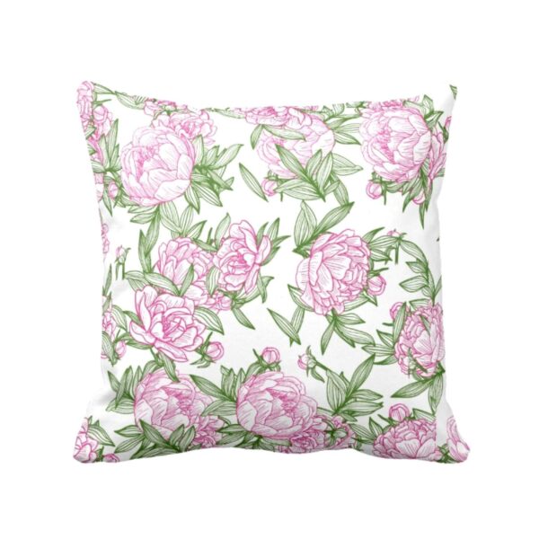 20X20 inches Set of 4 Cushion Covers Glamorous Floral Floral Flowers Printed Sofa Throw Pillows Multicolor