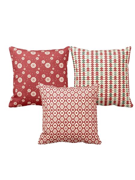 Christmas Gifts Cushion Covers House Decoration 24 x 24 inches Set of 3 - Cute Splendid