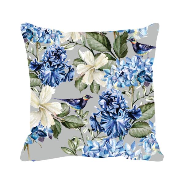 Alluring Bird Floral Cushion Cover – Home Decor Canvas Cotton 200TC | 24x24