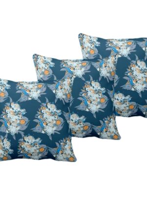 24X24 inches Set of 3 Cushion Covers Rare Abstract Printed Sofa Throw Pillows Multicolor