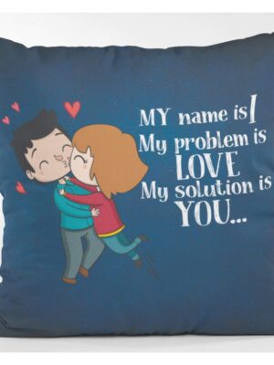 Valentine Day Gifts Cute Love Couple Love Printed Throw Cushion Cover - 24 x 24 inches