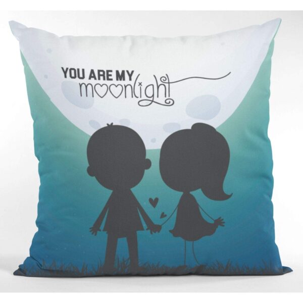 Valentine Gifts for Girlfriend Wife Cushion Cover You are My Moonlight Throw Pillow - 16 x 16 inches