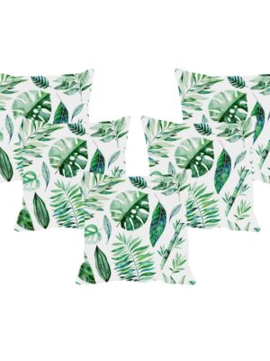 Attractively Floral Printed Cushion Covers (Multicolour, 16x16 inches, Set of 5 )