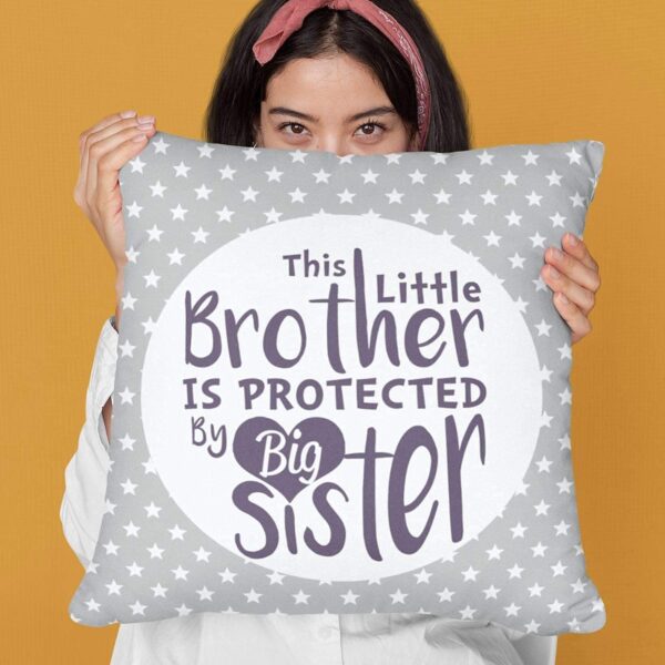 Rakhi Gifts 16X16 inches Cushion Cover Worlds Coolest Brother Printed Raksha Bandhan Birthday