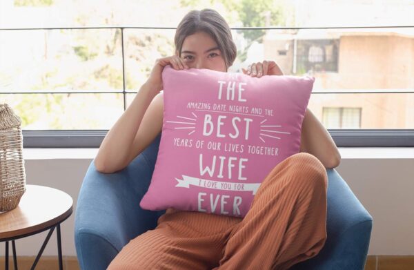 Birthday Gifts Combo for Wife, Set of 3 Hamper with Mug, Cushion Cover, Fridge Magnet - The Best Wife Ever