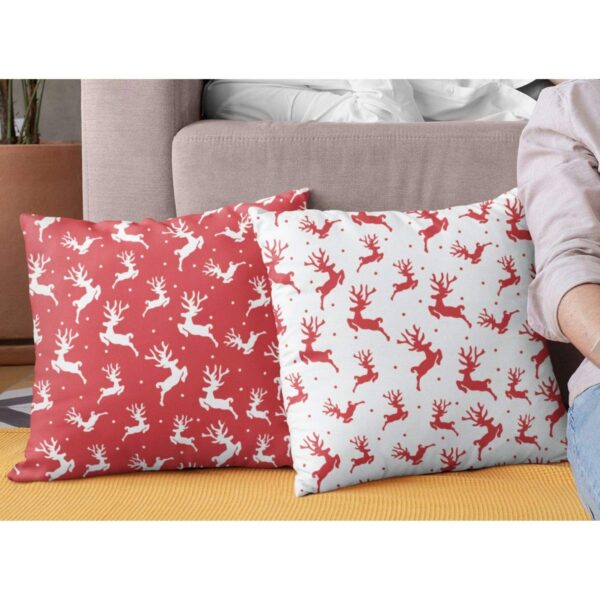 Christmas Gifts Cushion Covers House Decoration 16x16 inches Set of 2 - Reindeer Snowman