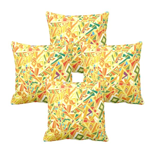 24X24 inches Set of 4 Cushion Covers Gracefully Abstract Printed Sofa Throw Pillows Multicolor