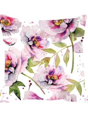 24X24 inches Cushion Cover Enticing Rose Floral Flowers Printed Sofa Throw Pillows