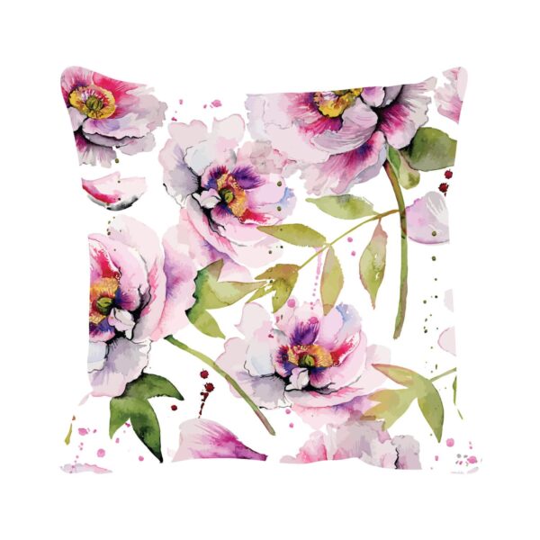 24X24 inches Cushion Cover Enticing Rose Floral Flowers Printed Sofa Throw Pillows