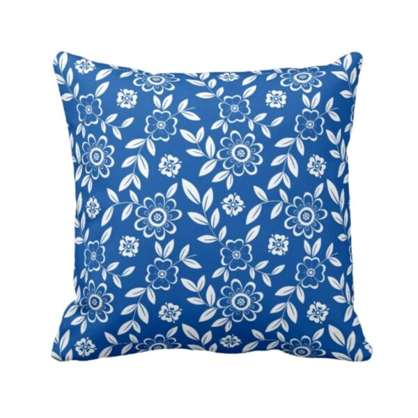 12 x 12 inch Elegant Admirable Indigo Printed Cushion Covers Set of 2 for Home Sofa