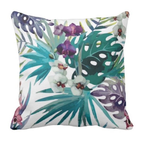 20X20 inches Set of 3 Cushion Covers Coloured Floral Flowers Printed Sofa Throw Pillows Multicolor