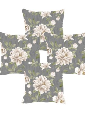 Wonderful Floral Printed Cushion Covers/Sofa Throw Pillows (Multicolor, 20x20 Inches) - Set of 4