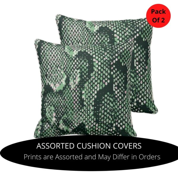 20x20 Inches Assorted Floral Abstract Pattern Printed Cotton Cushion Pillow Covers (Multicolour) - Set of 2