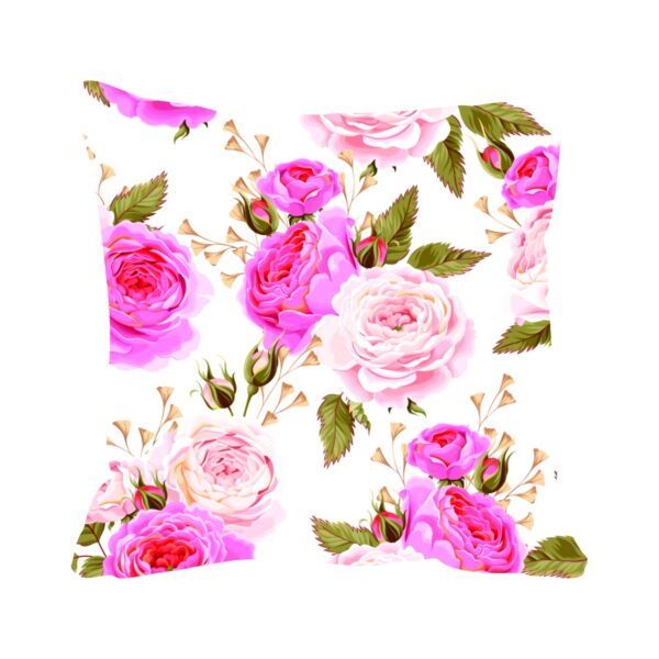 24X24 inches Set of 2 Cushion Covers Fabulous Rose Floral Flowers Printed Sofa Throw Pillows Multicolor