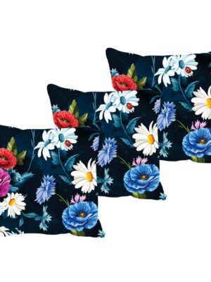 Floral Flowers Cushion Cover Set of 3 16X16 inches