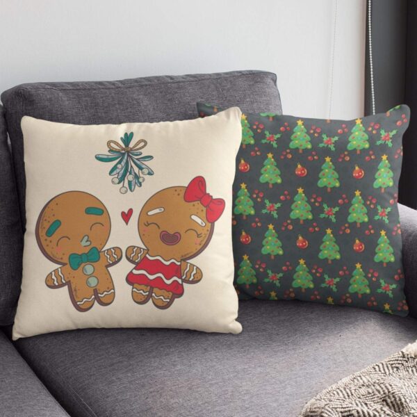 Christmas Gifts Cushion Covers House Decoration 16x16 inches Set of 2 - Xmas Tree Toy Snowman