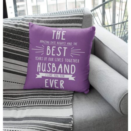 Love You Best Husband Ever Cotton Gifts for Husband Cushion Cover 12 x 12