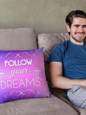 12X12 inches Cushion (with Filler) Motivational Stay Humble Work Hard Quotess Printed Sofa Throw Pillows