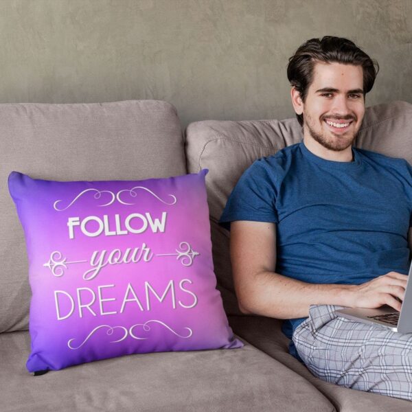 12X12 inches Cushion (with Filler) Motivational Stay Humble Work Hard Quotess Printed Sofa Throw Pillows