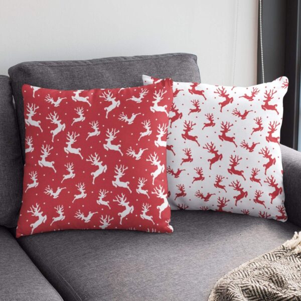 Christmas Gifts Cushion Covers House Decoration 16x16 inches Set of 2 - Reindeer Snowman