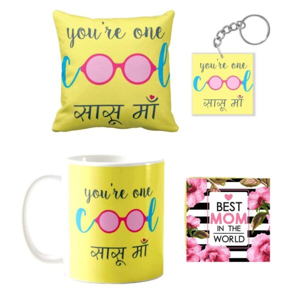 Cool Sasu Maa Mug Cushion Coaster Gift Set of 3 – Mother in Law Gift
