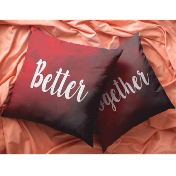 Better Together Couple Cushion Covers Set of 2 – Valentine's Day & Anniversary Gift | 16x16