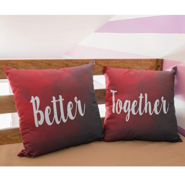 Better Together Couple Cushion Covers Set of 2 – Valentine's Day & Anniversary Gift | 16x16