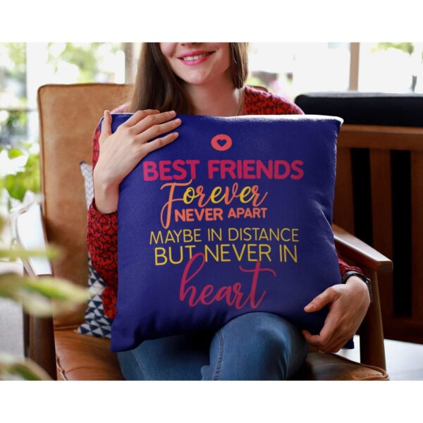 Best Friends Forever Never Apart Cushion with Filler – Friendship Day Gift | 12x12