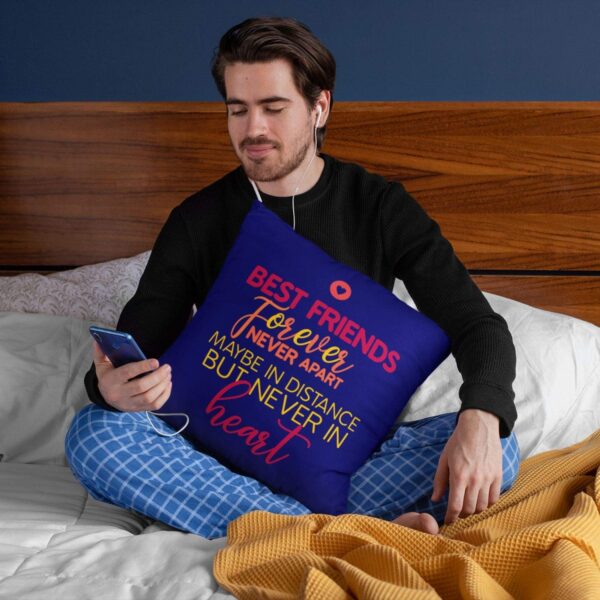 Best Friends Forever Never Apart Cushion with Filler – Friendship Day Gift | 12x12