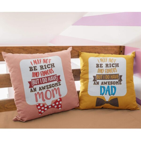 Reserved for Queen Mom King Dad Velvet Cushion with Filler – Parents Gift | 12x12