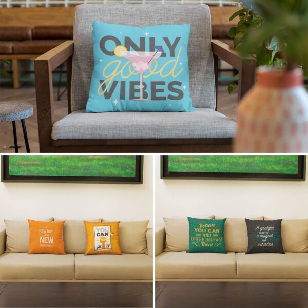 A Grateful Heart is a Magnet Motivational Cushion Covers Set of 5 | 16x16 Sofa Pillows