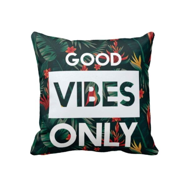 Good Vibes Only Motivational Quotes Cushion Cover Set of 3 20x20 inches