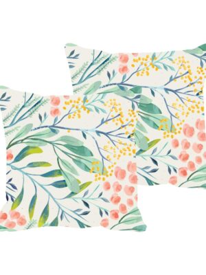 Nice Floral Flowers Home Decor Cushion Cover Set of 2 24x24 inches