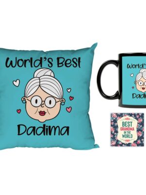 Worlds Best Dadi Ma Gift for Grandmother Cushion Cover